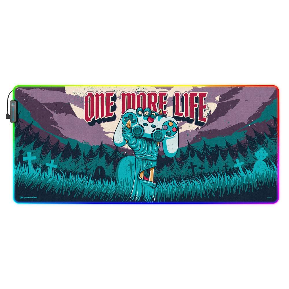 Grupo Erik Gameration - One More Life Led Xxl Mouse Mat Muismat - Multicolours